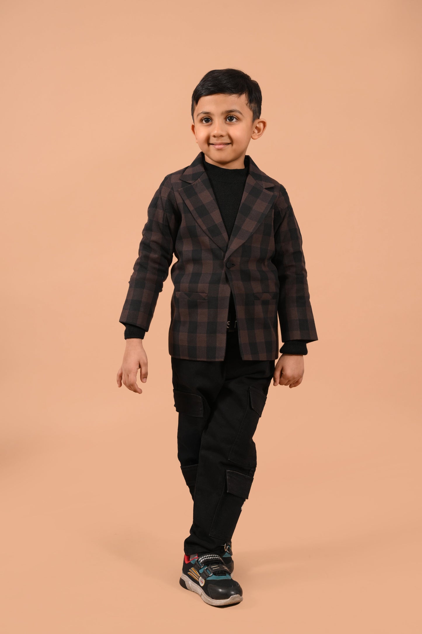 CHECKED BLAZER