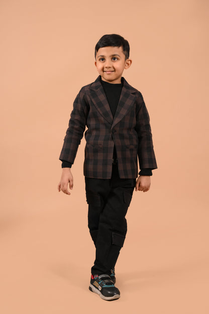 CHECKED BLAZER