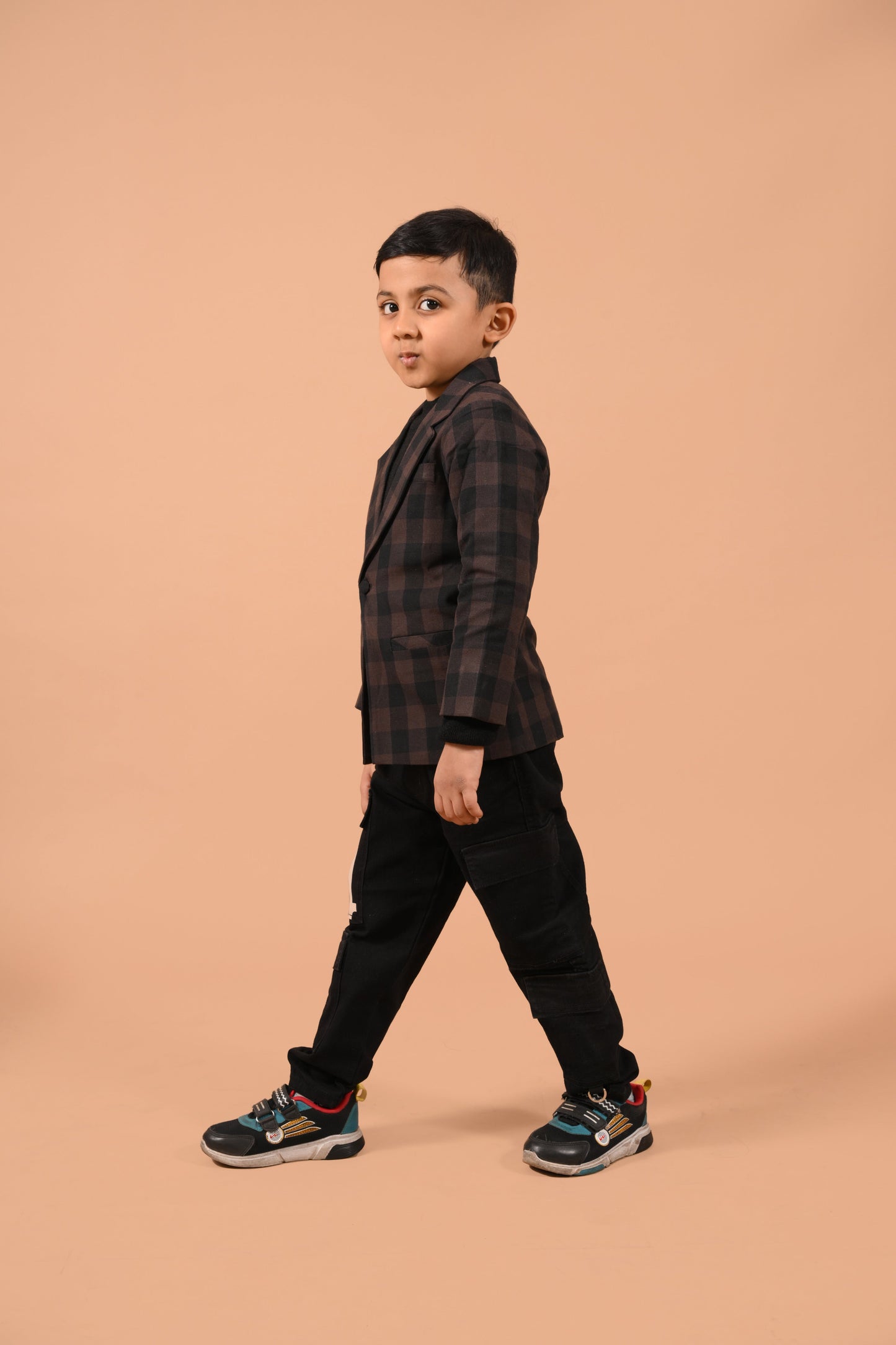 CHECKED BLAZER