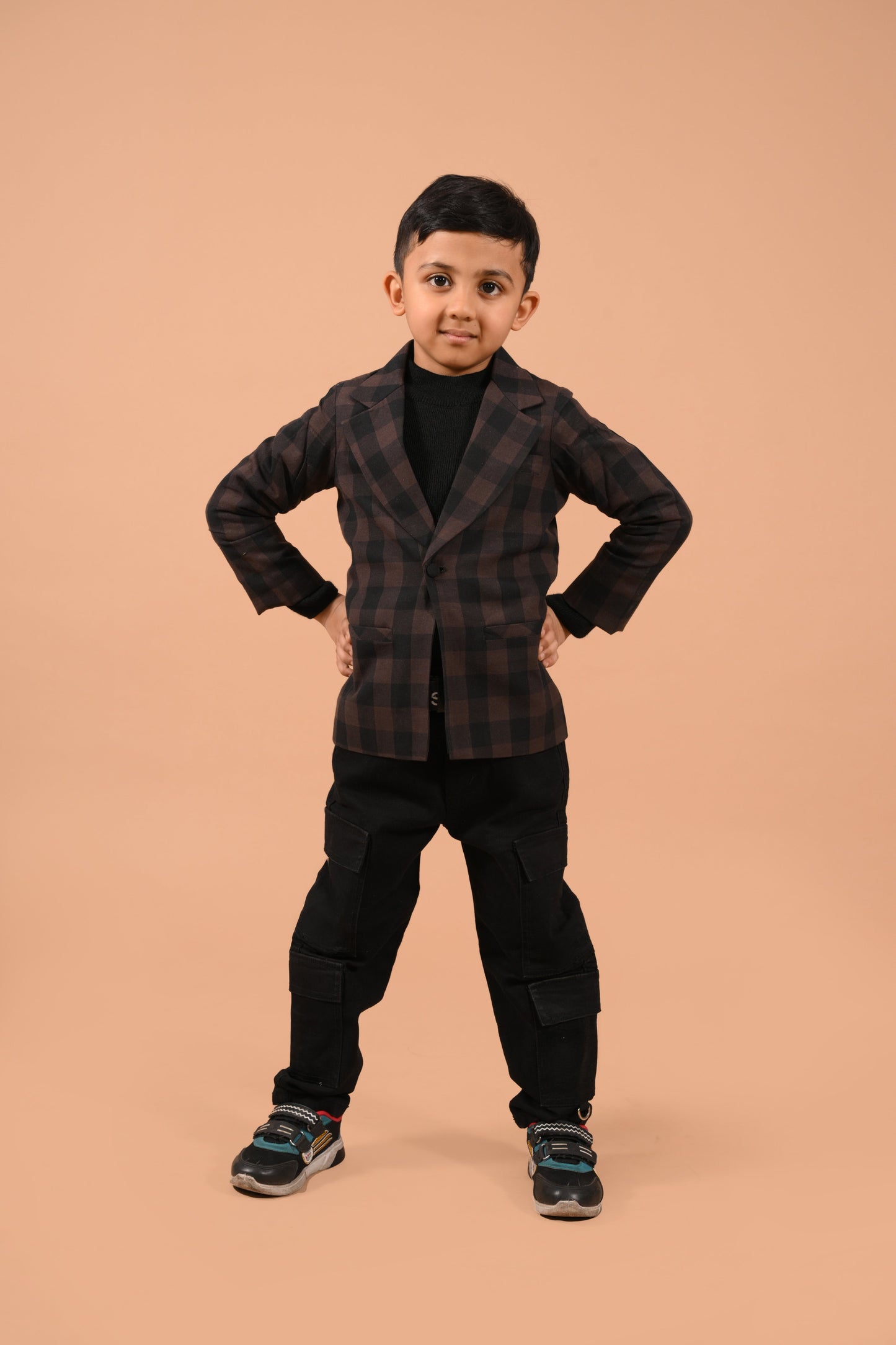 CHECKED BLAZER