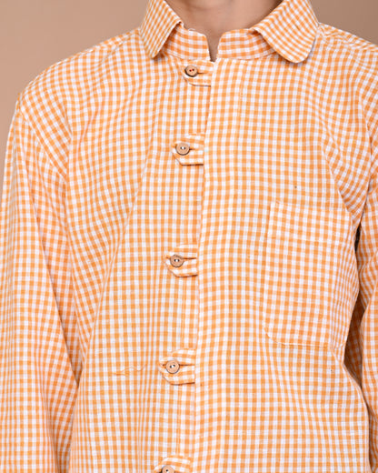 Pure Cotton Checked Shirt And Pant Set