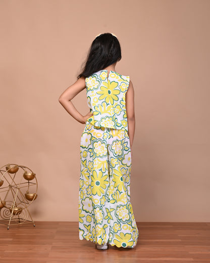 Pure Cotton Floral Scalloped Outfit